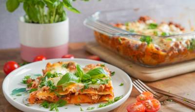 Vegetarische lasagne met spinazie