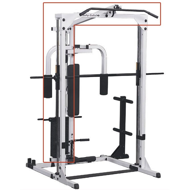 Body-Solid Grey Linear Bearing Smith Machine - Lat Attachment Uitbreiding