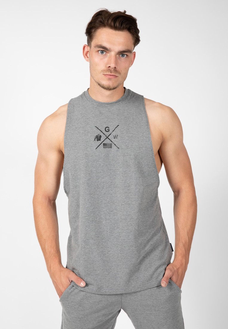 Cisco Drop Armhole Tank Top - Gray/Black