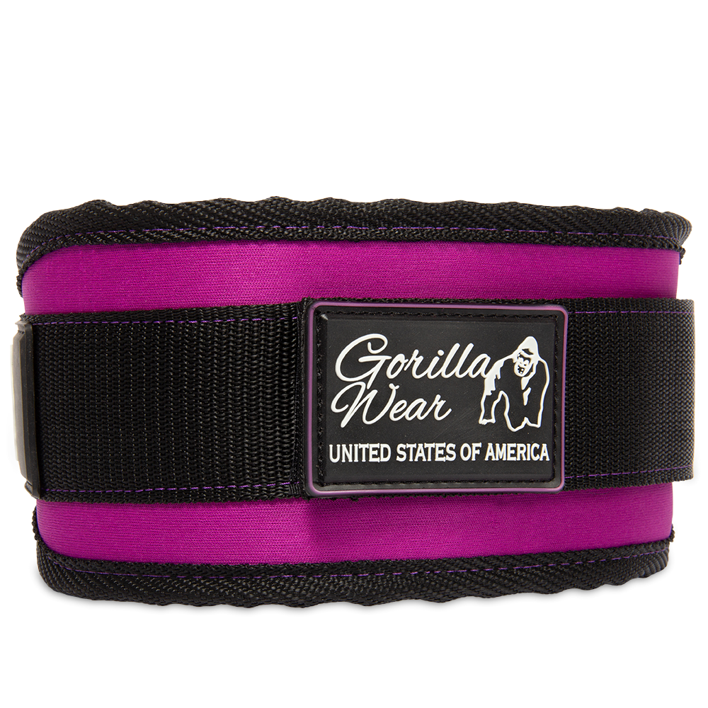 Gorilla Wear 4 Inch Women's Lifting Belt - Black/Purple