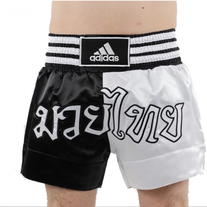 Adidas Thaiboks Short Half - Zwart / Wit - XXS