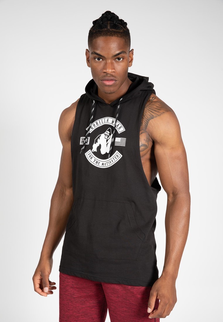 Gorilla Wear Lawrence Hooded Tank Top - Zwart - M