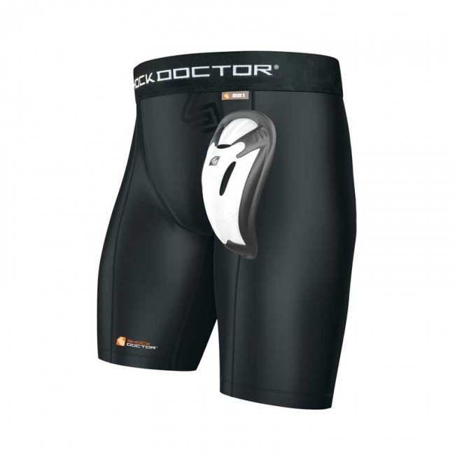 Shock Doctor Core Compresion Short met Bioflex Kruisbescherming Zwart M