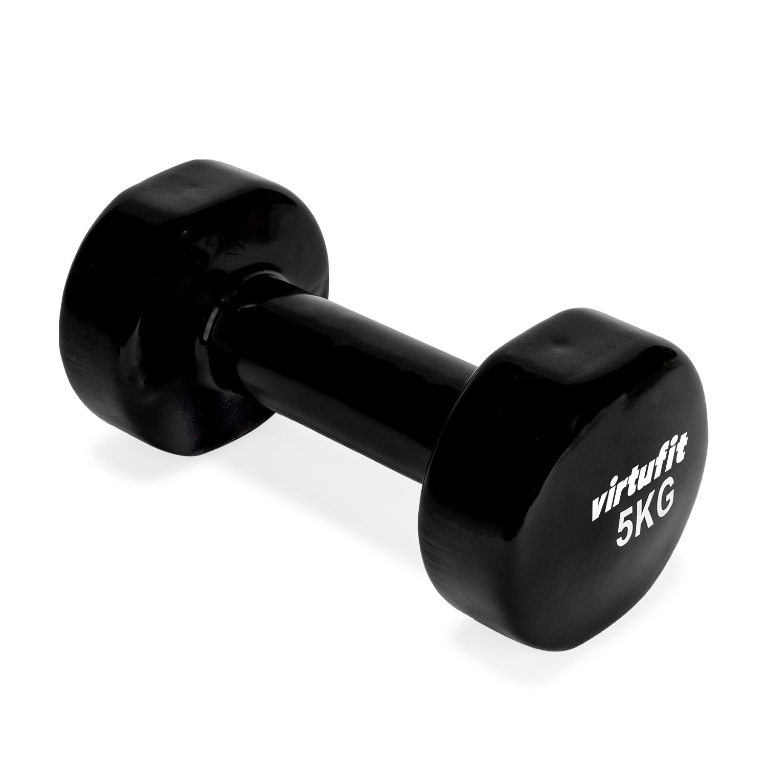 VirtuFit Vinyl Dumbbell Pro - 5 kg - Zwart