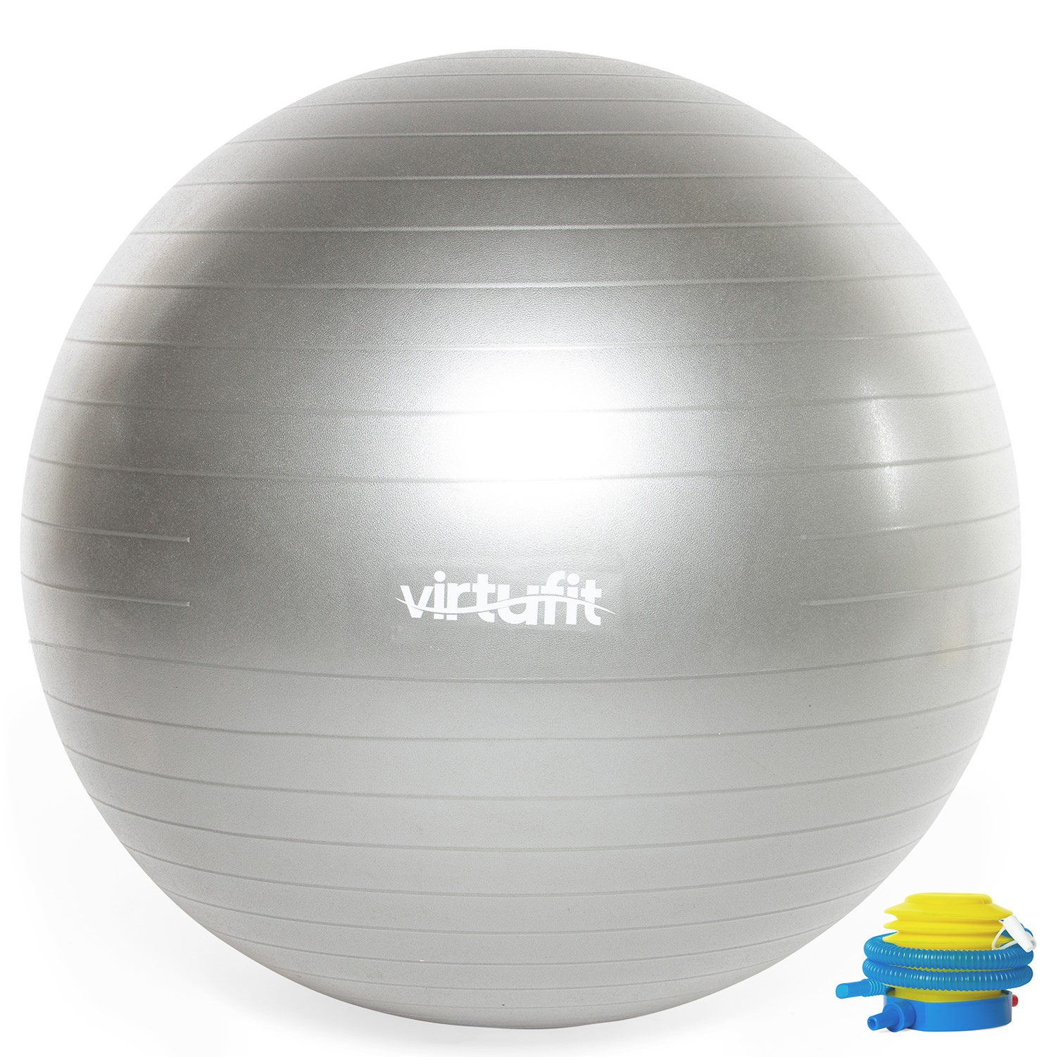 VirtuFit Anti-Burst Fitnessbal Pro - Gymbal - Swiss Ball - met Pomp - Grijs - 65 cm