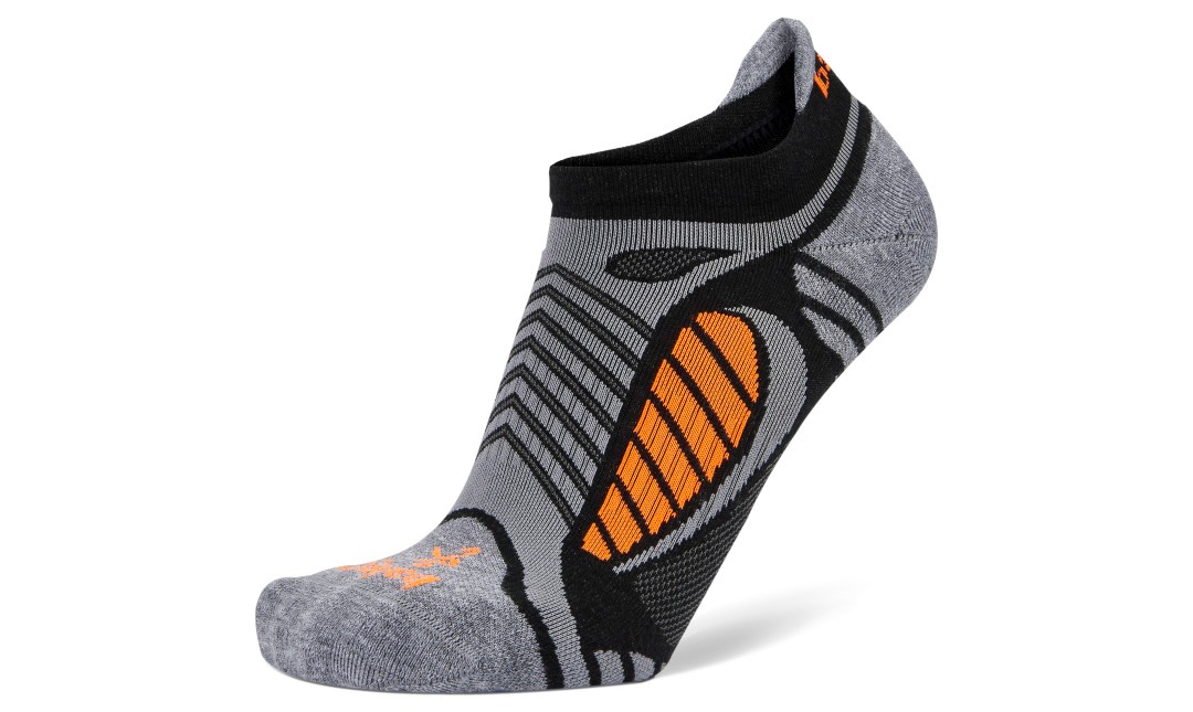 Balega Ultralight No Show Sportsok - Black / Grey Heather - M