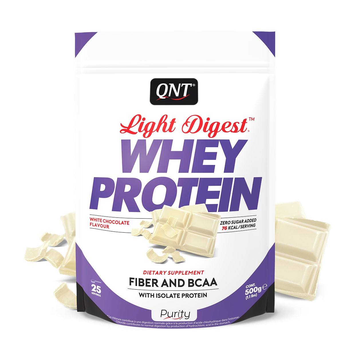 QNT Light Digest Whey Protein - Eiwit Poeder - 500 gram - White Chocolate