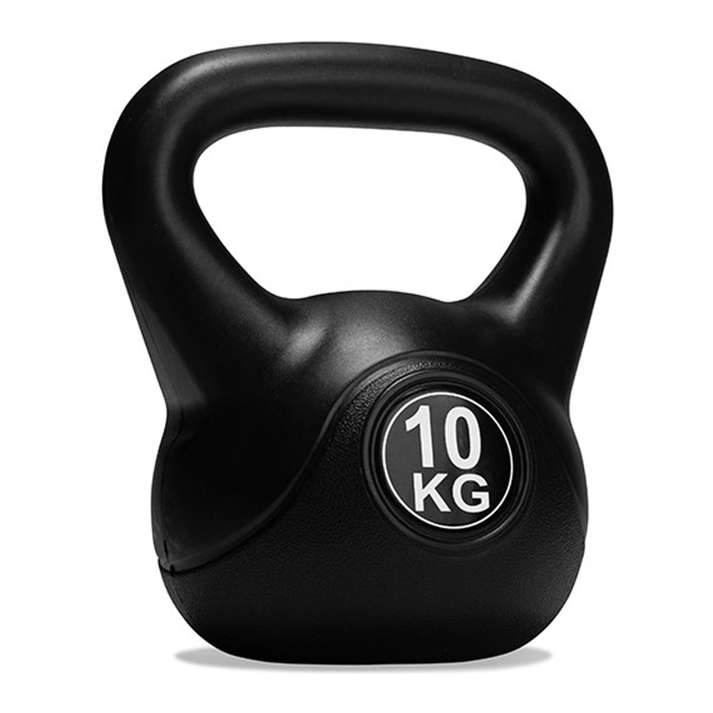 VirtuFit PVC Kettlebell - 10 kg - Zwart