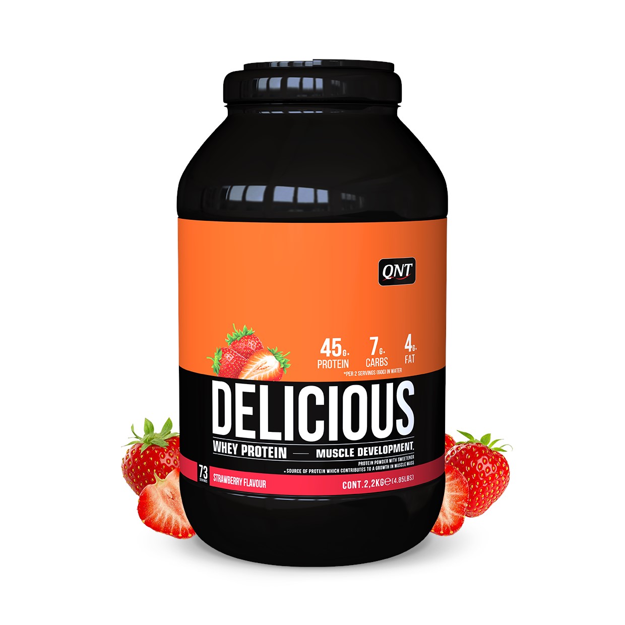 QNT Delicious Whey Protein - Eiwit Poeder - 2200 gr - Strawberry