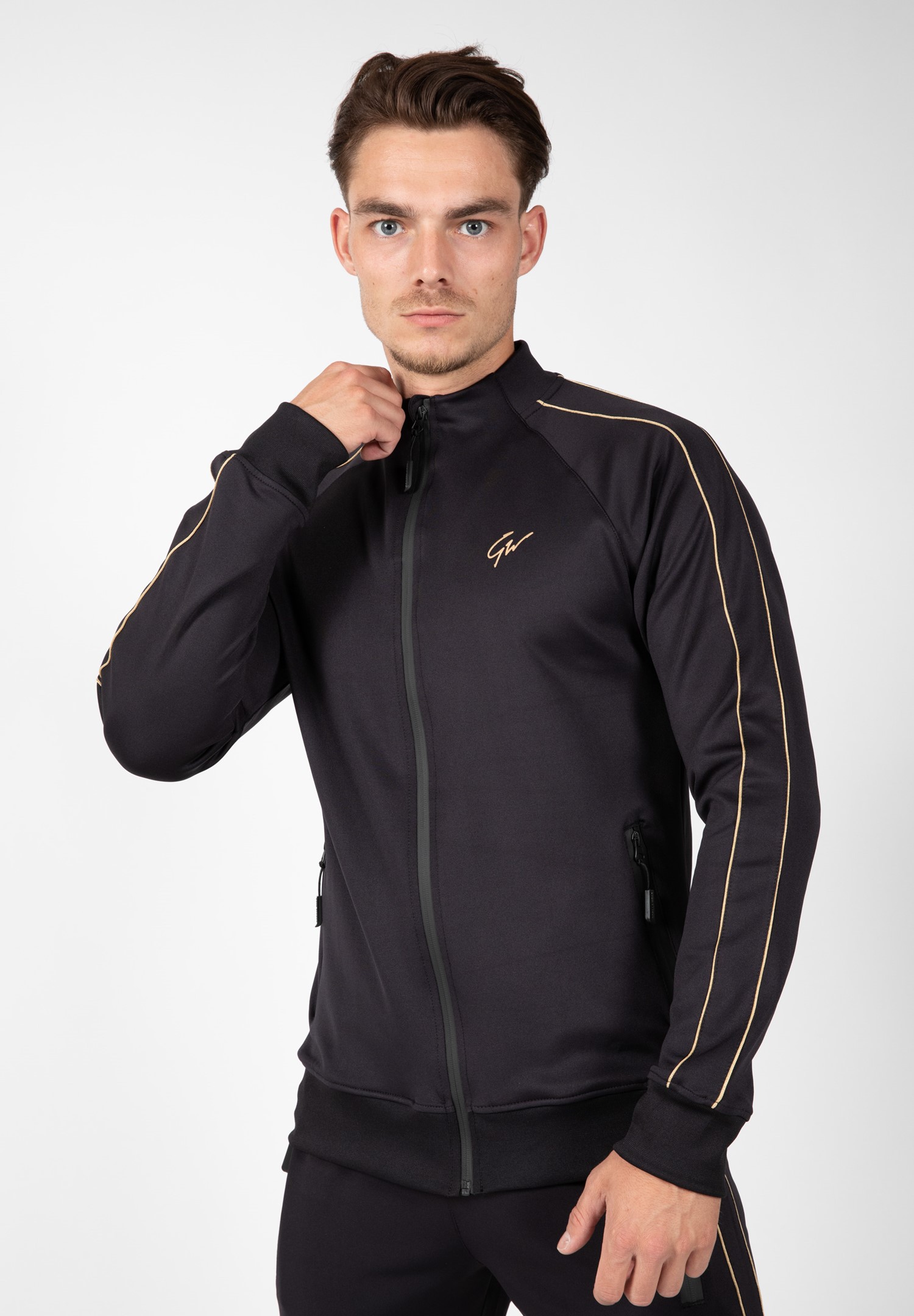 Wenden Track Jacket - Black/Gold - 3XL