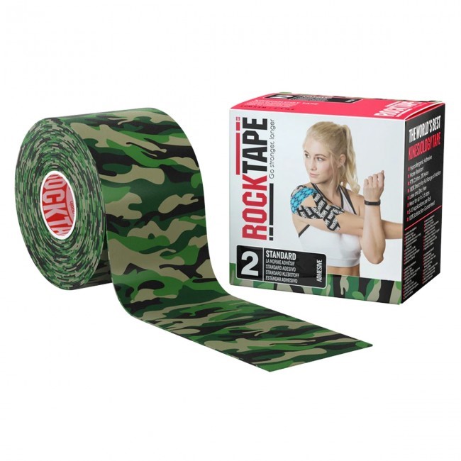 RockTape Classic Kinesiotape - Sporttape - 5 cm x 5 m - Camo Groen