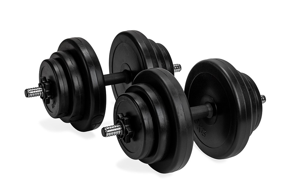 VirtuFit Verstelbare Dumbbellset - Vinyl - 2 x 14 kg (28 kg)