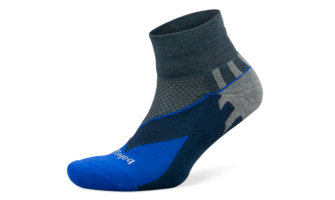 Balega Enduro Quarter Sportsok - Charcoal / Cobalt