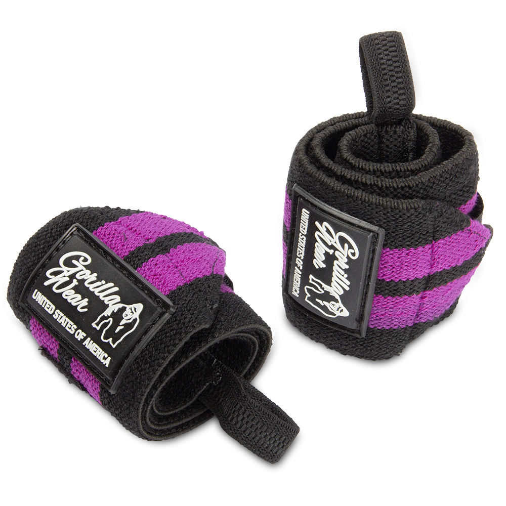 Gorilla Wear Womens Wrist Wraps Zwart/Paars