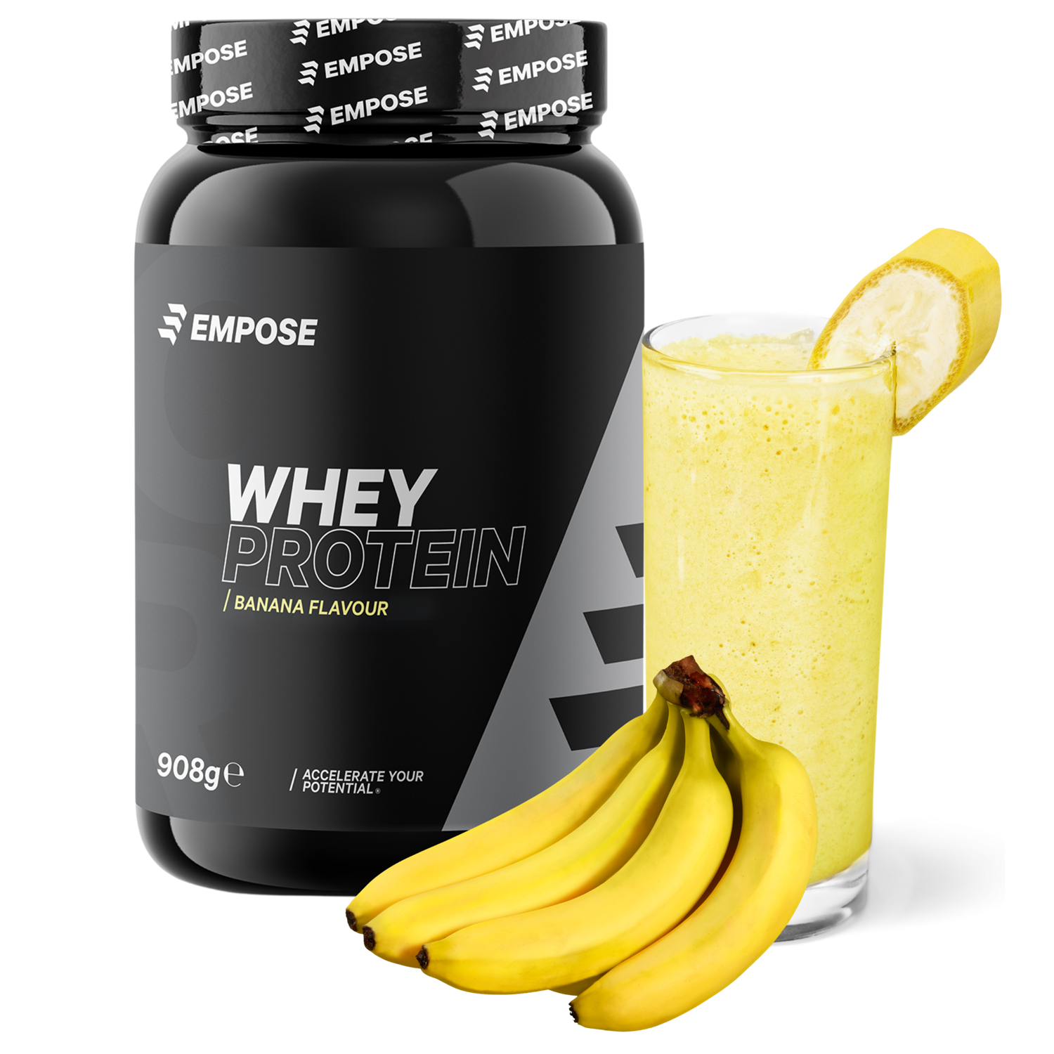 Empose Nutrition Whey Protein - Eiwit Poeder - Banaan - 908 gram