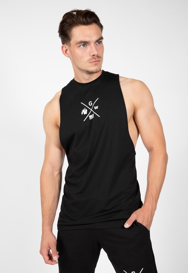 Gorilla Wear Cisco Tank Top - Zwart/Wit - XL