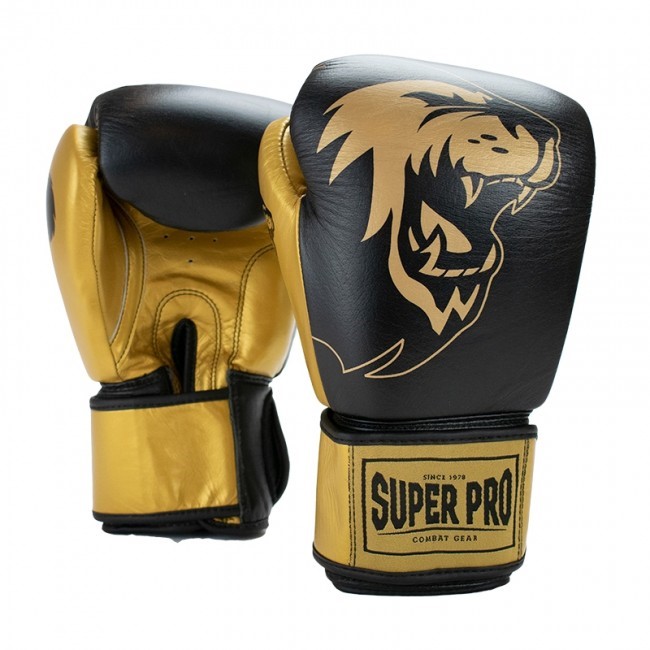 Super Pro Combat Gear Undisputed Punching Bag Bokshandschoenen - Zwart / Goud - S