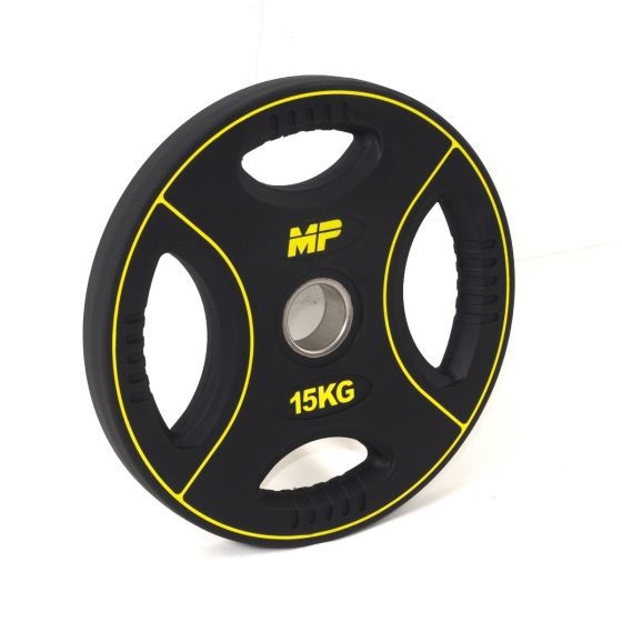 Muscle Power PU 4-Grip Halterschijf - 50 mm - 15 kg