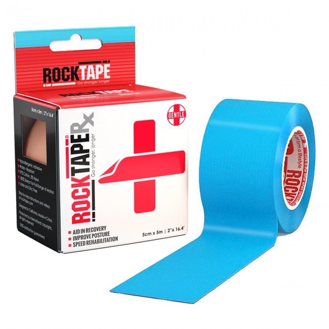 RockTape RX Kinesiotape - Sporttape - 5 cm x 5 m - Blauw