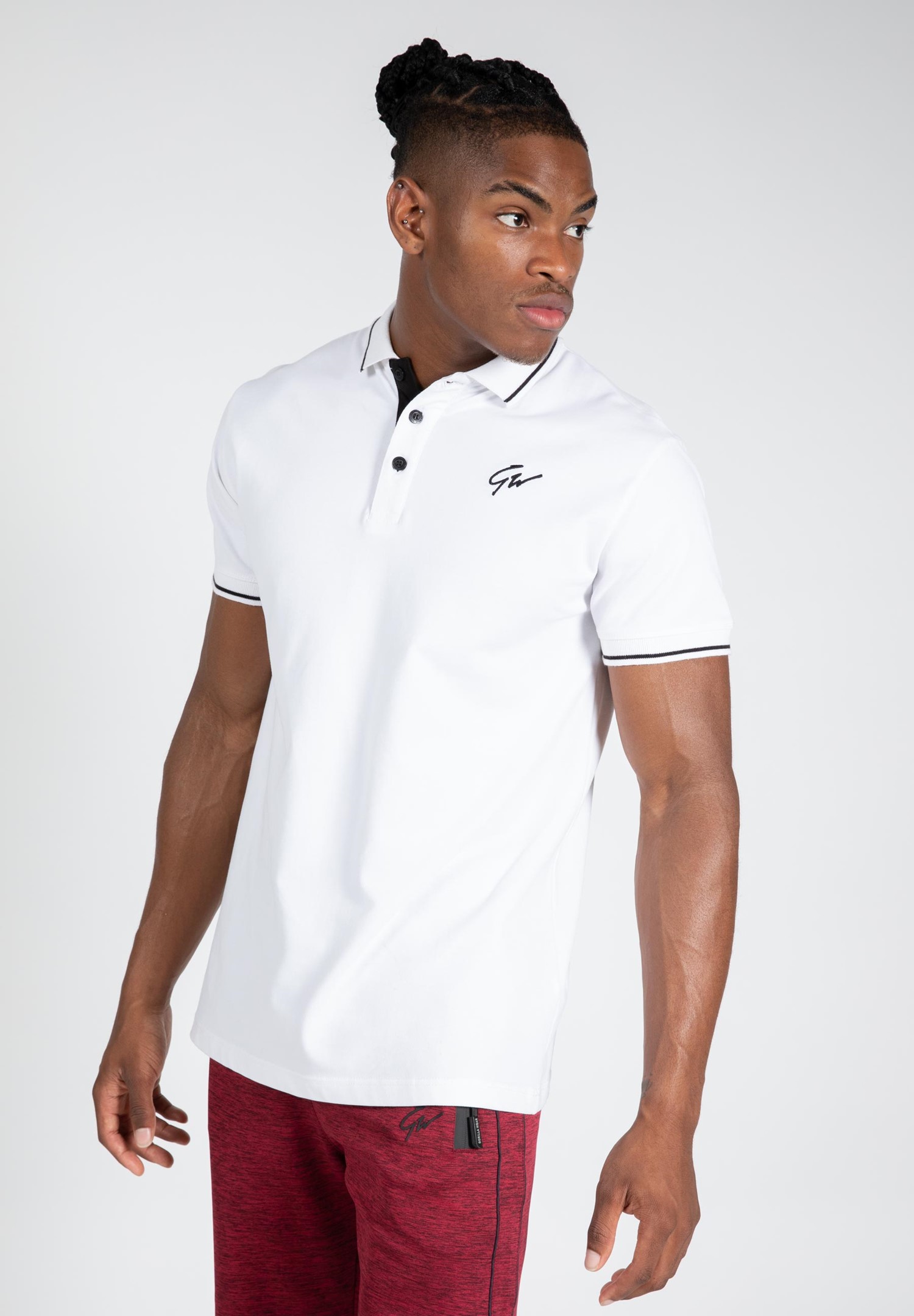 Gorilla Wear Delano Polo - Wit/Zwart - 2XL