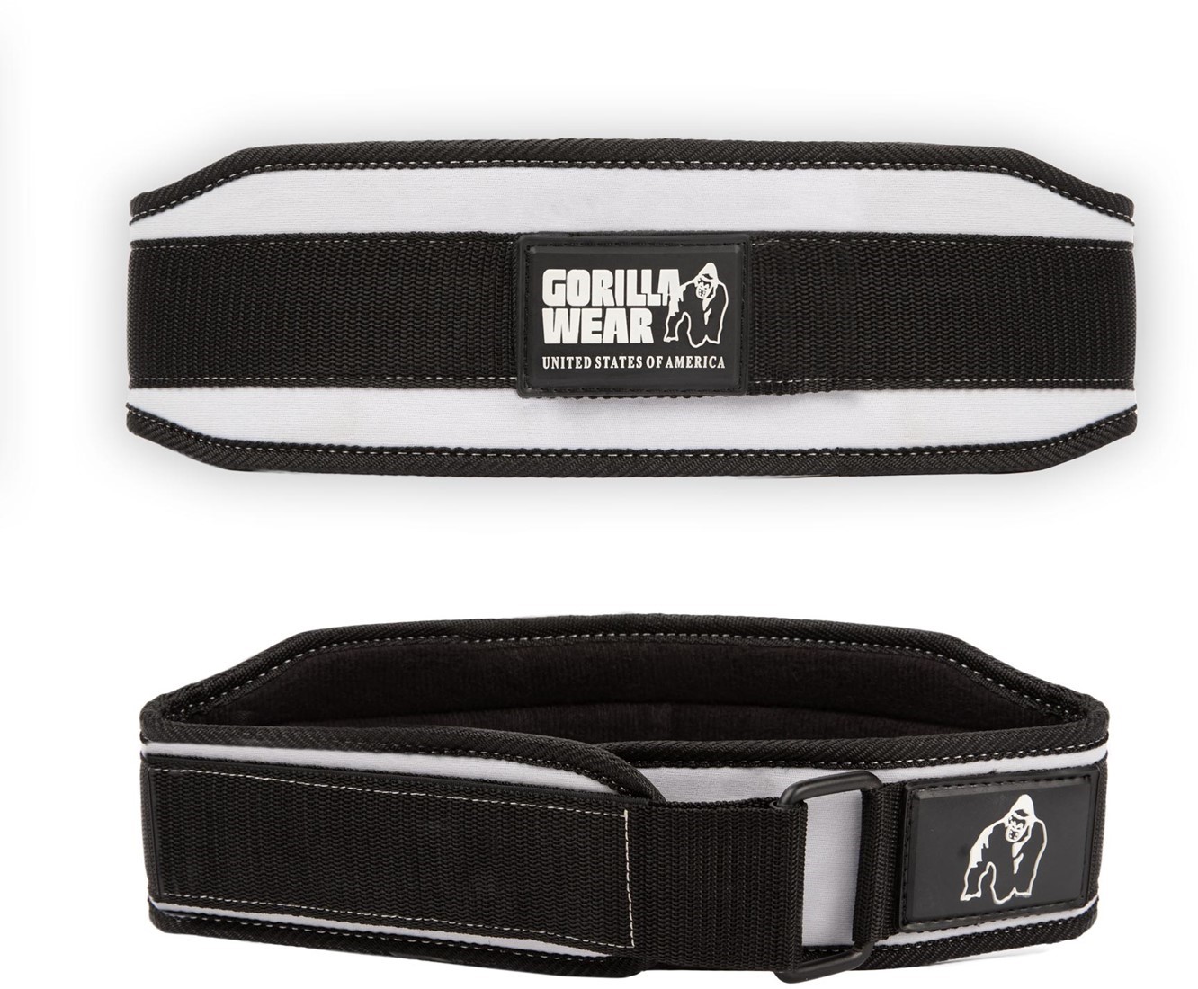 Gorilla Wear 4 Inch Women's Lifting Belt - Black/White