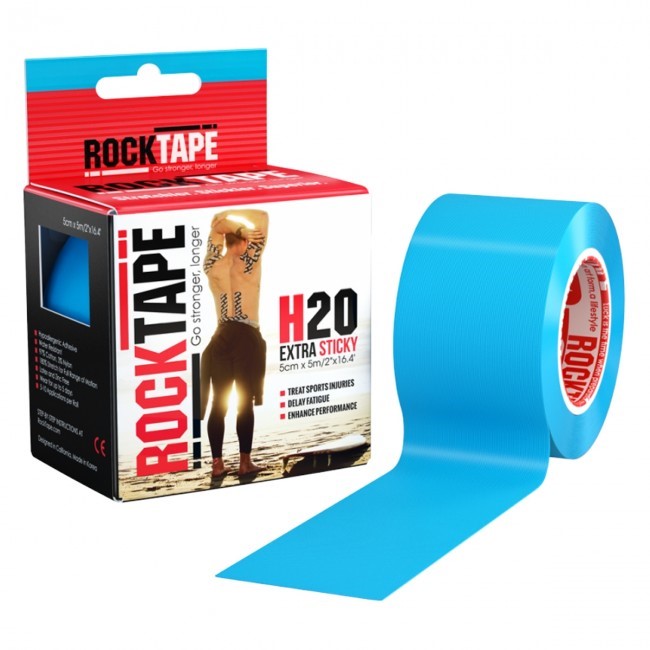 RockTape H20 Kinesiotape - Sporttape - 5 cm x 5 m - Blauw