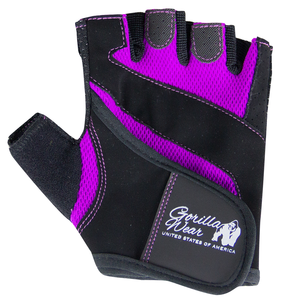 Gorilla Wear Womens Fitness Gloves - Fitness Handschoenen - Zwart/Paars - M