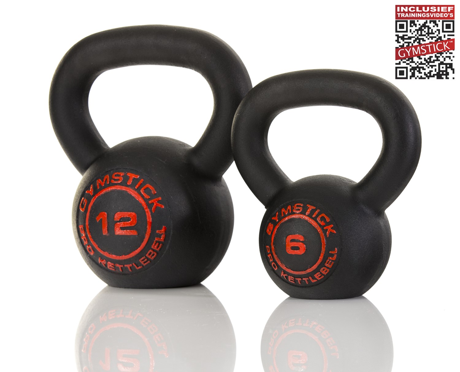 Gymstick Pro Kettlebell - Zwart - Met Online Trainingsvideo's - 24 kg