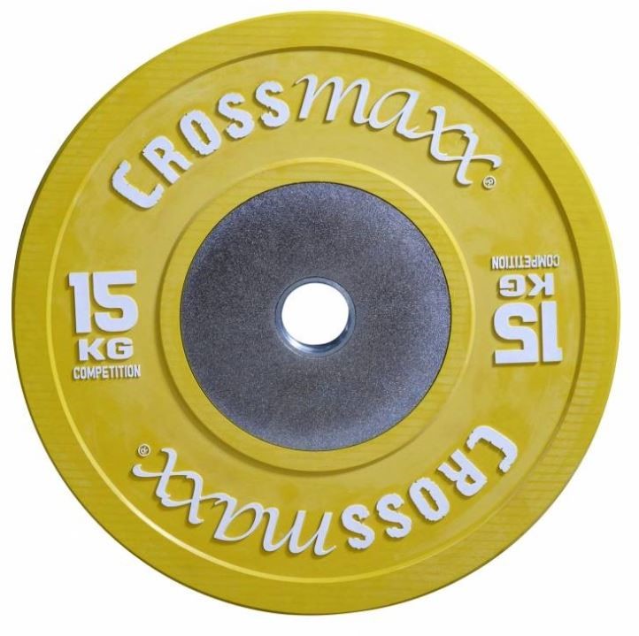 Lifemaxx Crossmaxx Competition Bumper Plate - Halterschijf - 50 mm - 15 kg