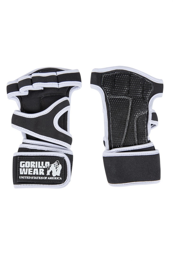 Gorilla Wear Yuma Krachtsport Handschoenen - Zwart / Wit - L