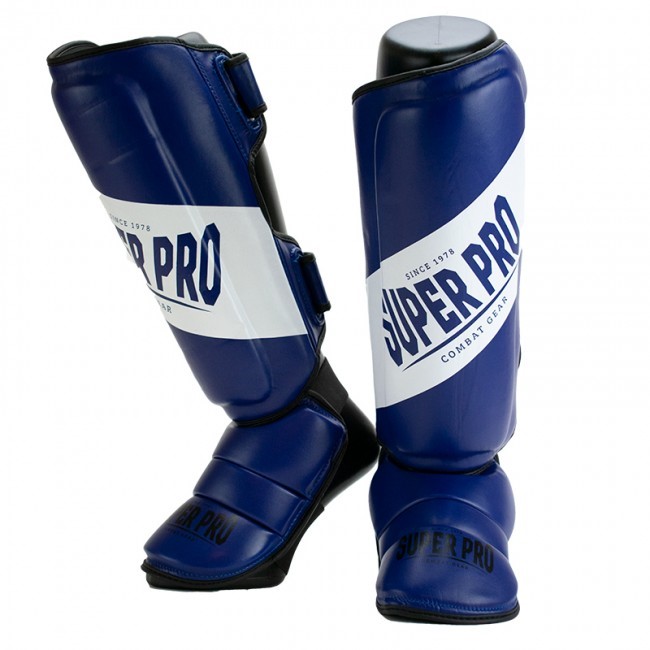 Super Pro Combat Gear Rebel Scheenbeschermers - Blauw/Zwart/Wit - M