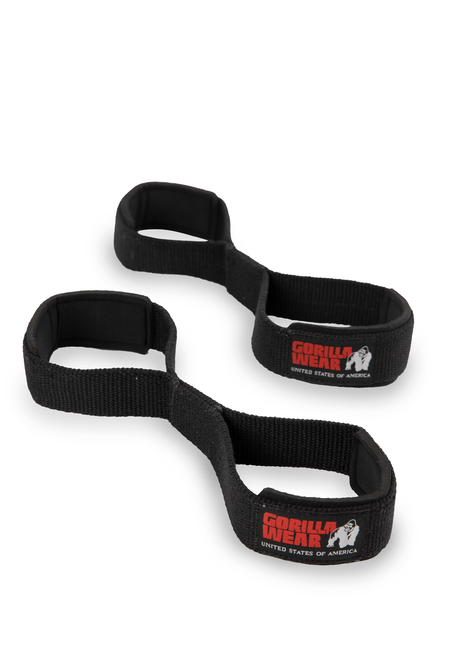 Gorilla Wear Figure 8 Lifting Straps - Zwart