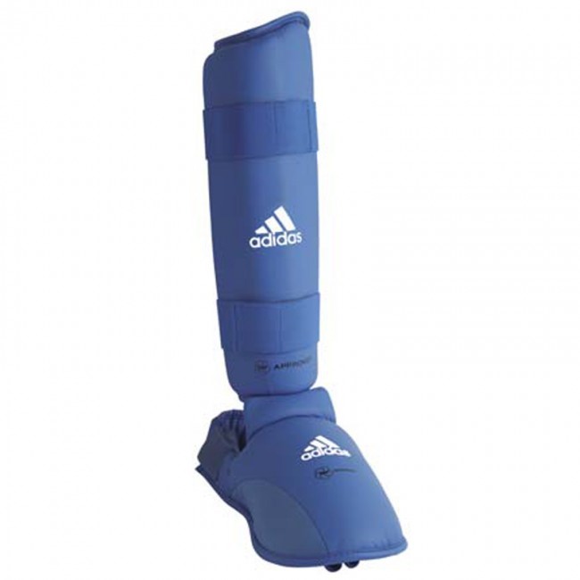 Adidas WKF Scheenbeschermer met Verwijderbare Voet - Blauw - M