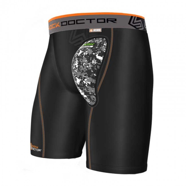 Shock Doctor AirCore Compression Short met Kruisbescherming Zwart XL