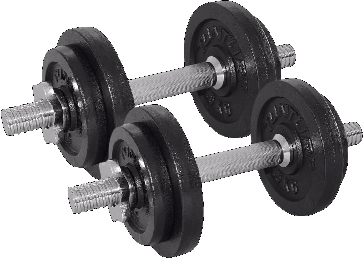 Tunturi Dumbbellset Gietijzer - set van 2 x 10 kg