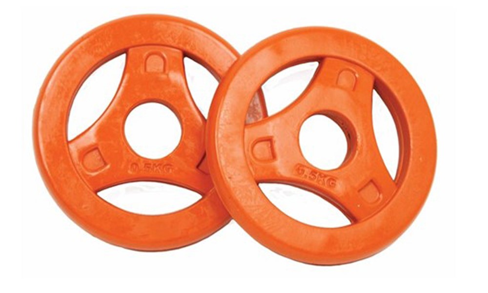 Tunturi Aerobic Schijven 0.5 kg Rubber (30 mm) 2 stuks