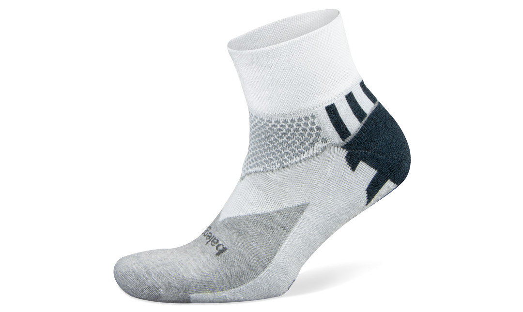 Balega Enduro Quarter Sportsok - White / Mid Grey