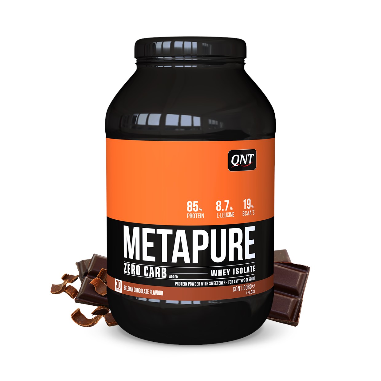 QNT Metapure Whey Protein Isolate - Eiwit Poeder - 908 gr - Belgian Chocolate