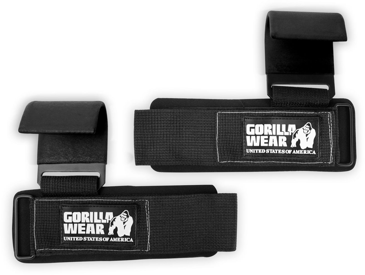 Gorilla Wear Weight Lifting Hooks - Zwart / Wit