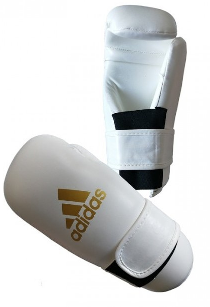 Adidas Semi Contact Gloves - Bokshandschoenen - Wit / Goud - S