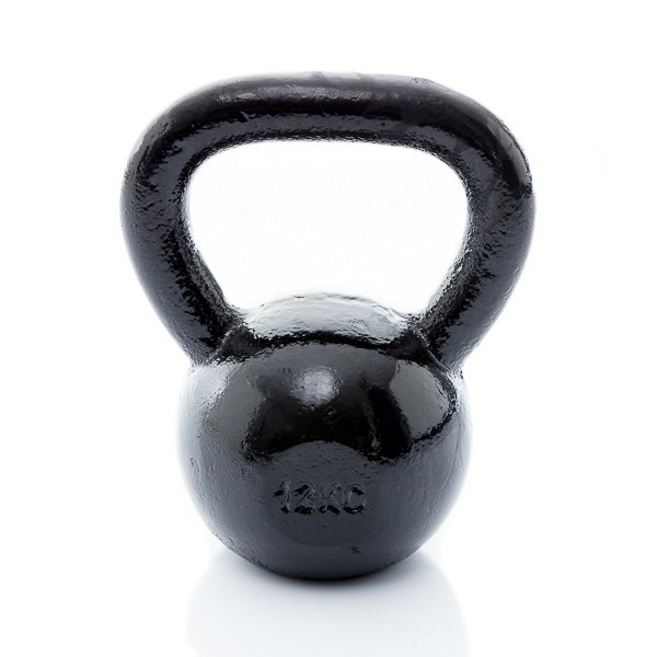 Muscle Power Gietijzeren Kettlebell - Zwart - 12 kg