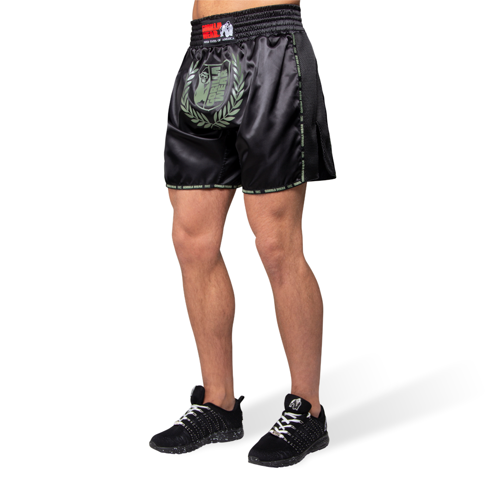 Gorilla Wear Murdo Muay Thai / Kickboxing Shorts - Legergroen - 2XL