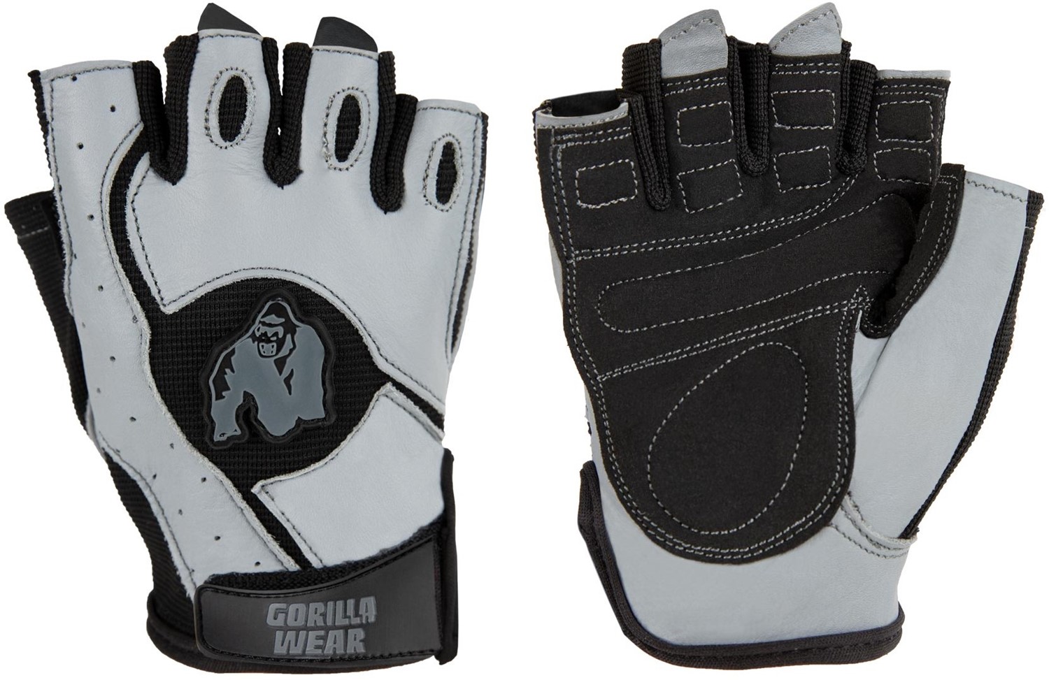 Gorilla Wear Mitchell Training Gloves - Fitness Handschoenen - Zwart / Grijs - M