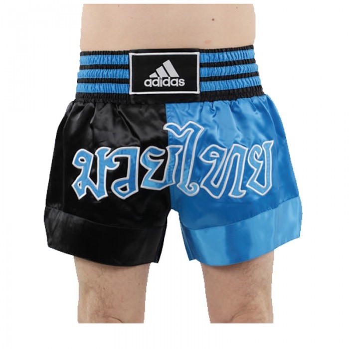 Adidas Thaiboks Short Half - Zwart / Blauw - XXL