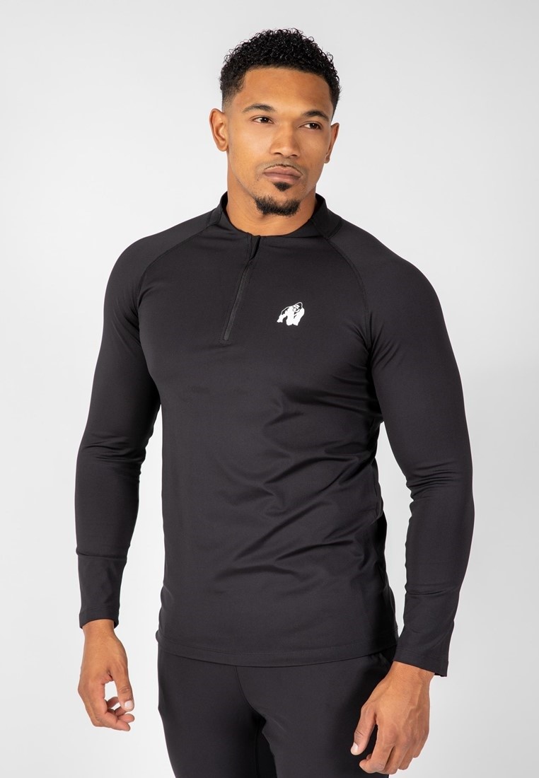 Gorilla Wear Hamilton Hybrid Long Sleeve - Zwart - L