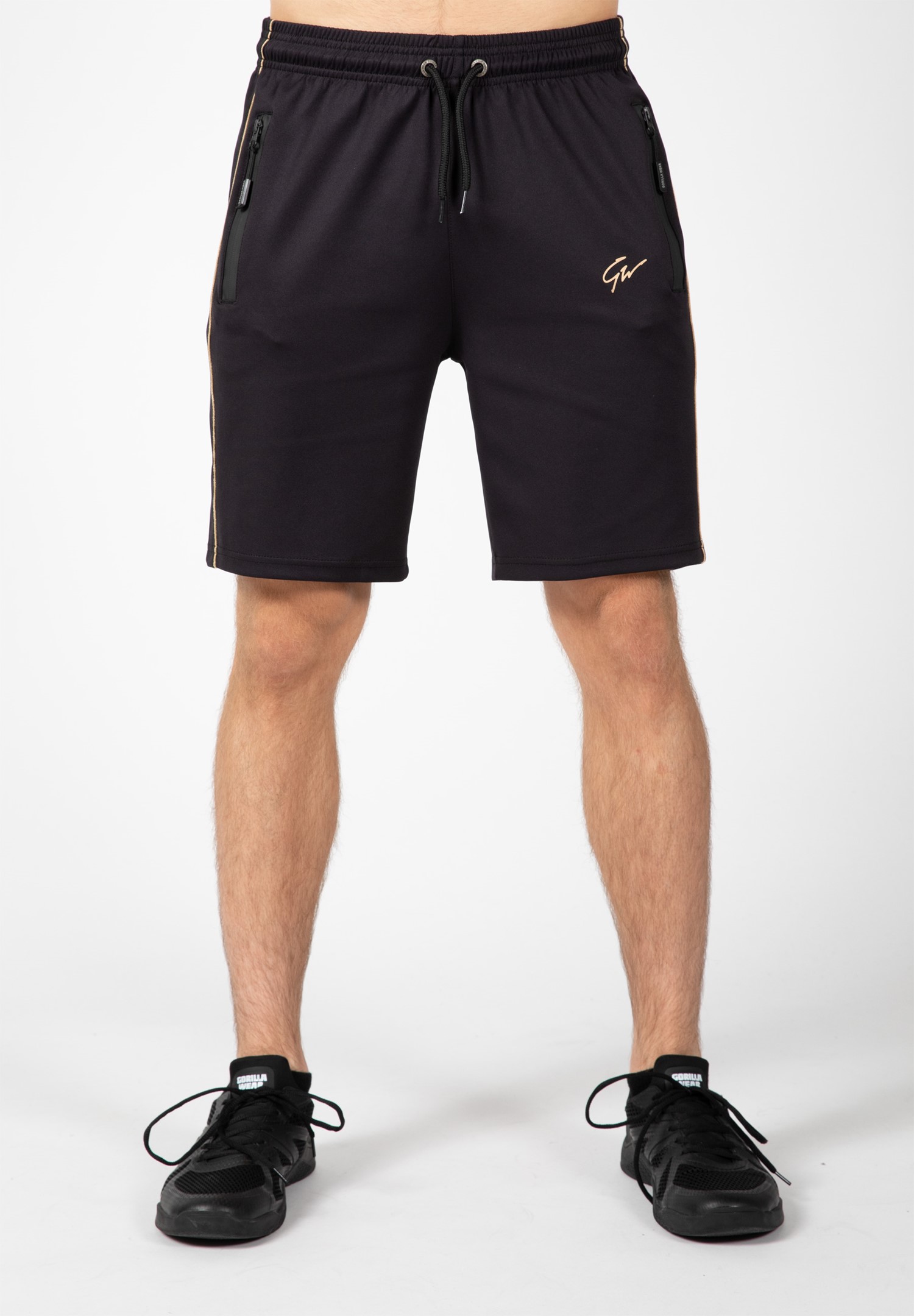 Wenden Track Shorts - Black/Gold - M