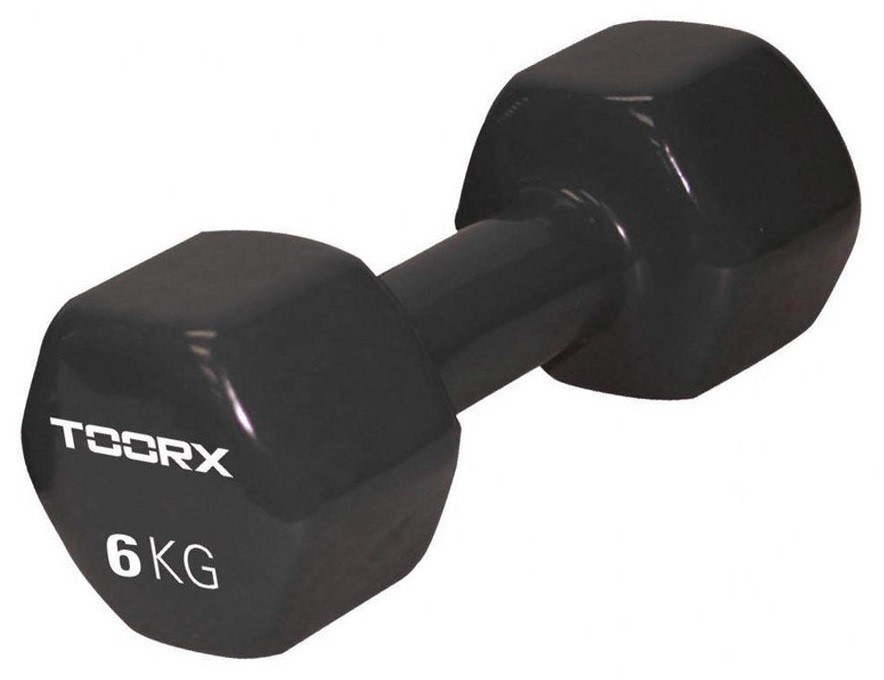 Toorx Vinyl Dumbbell - Per Stuk - 6 kg - Zwart