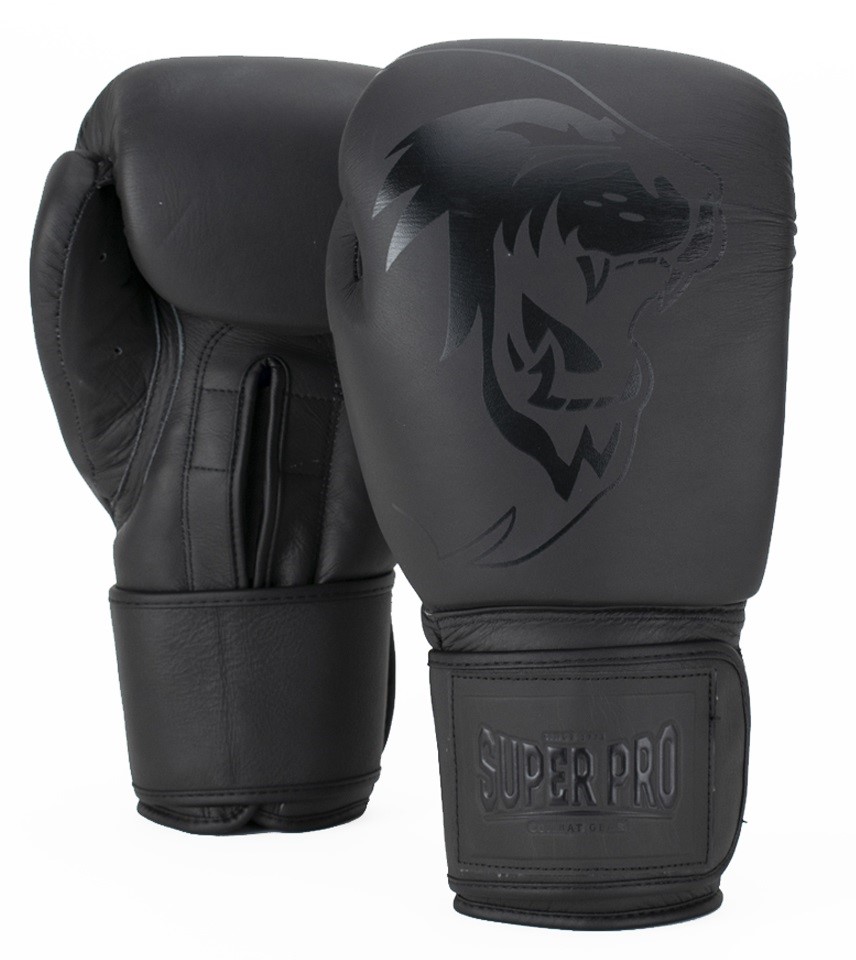 Super Pro Combat Gear Legend Lederen (Kick)Bokshandschoenen - Grijs - 12 oz