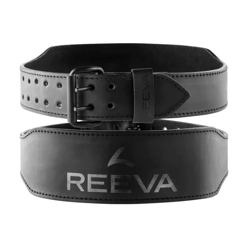 Reeva Leren Fitness Riem Zwart - S