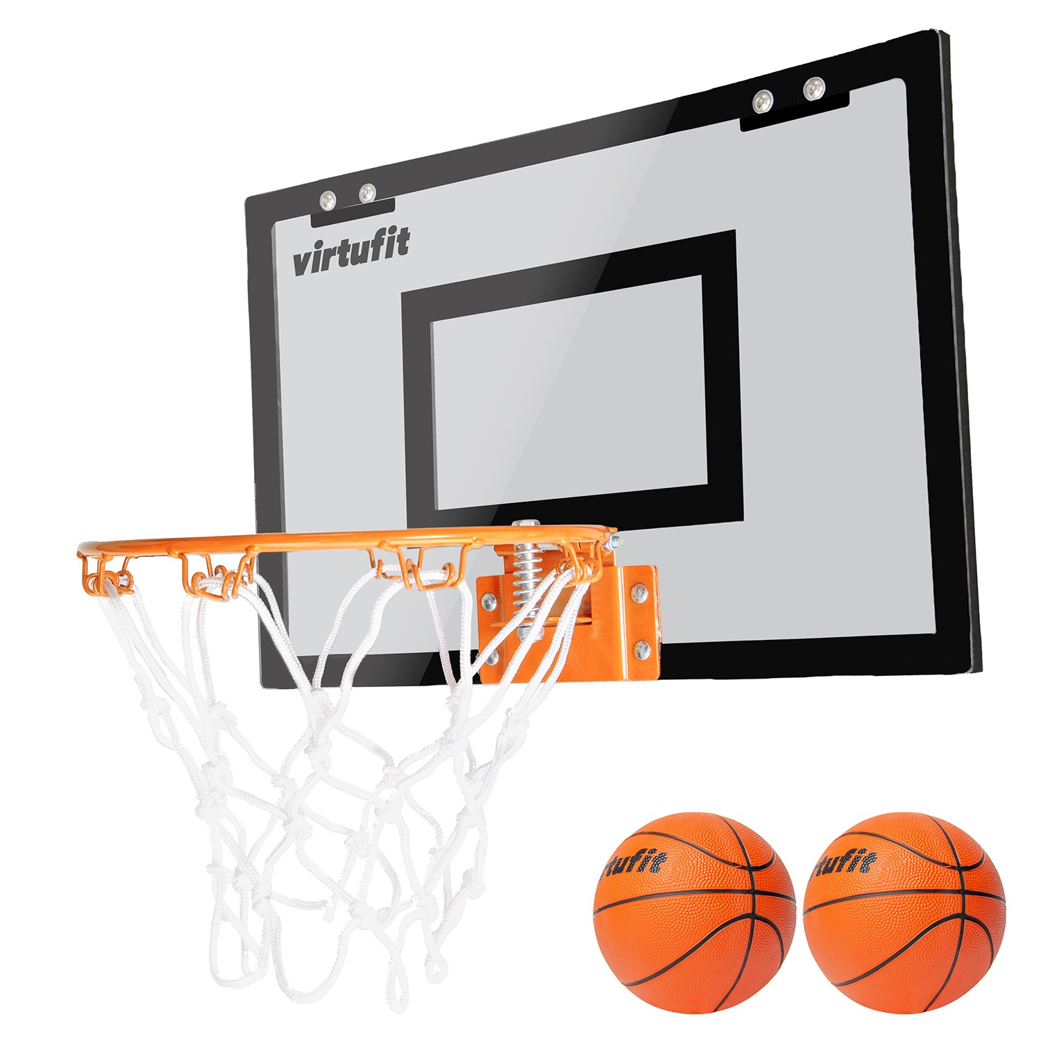 VirtuFit Pro Mini Basketbalbord met 2 Ballen en Pomp - Zwart